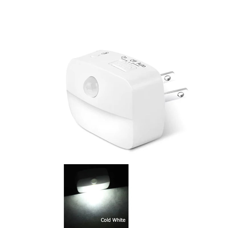 LED Night Light EU Plug In Smart Motion Sensor Light 220V Wall Lamp for Home Aisle WC Hallway Stair Kitchen Bedroom Night Lamp