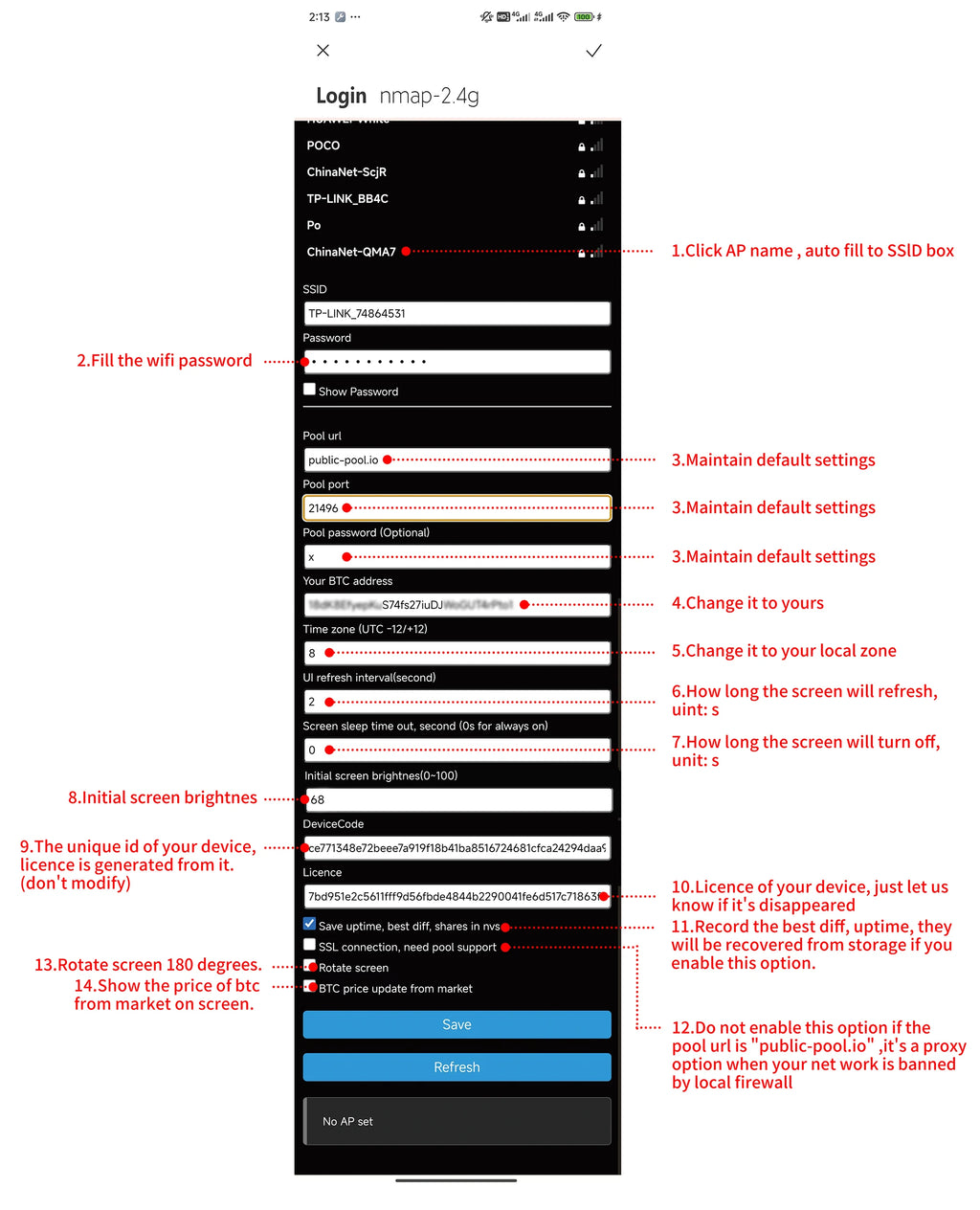 Bitcoin Lucky Miner for computer nerd NMMiner Solo Lottery Hashrate 987KH/s ESP32 2.8 inch Display Crypto ESP32-2432S028R DROOM