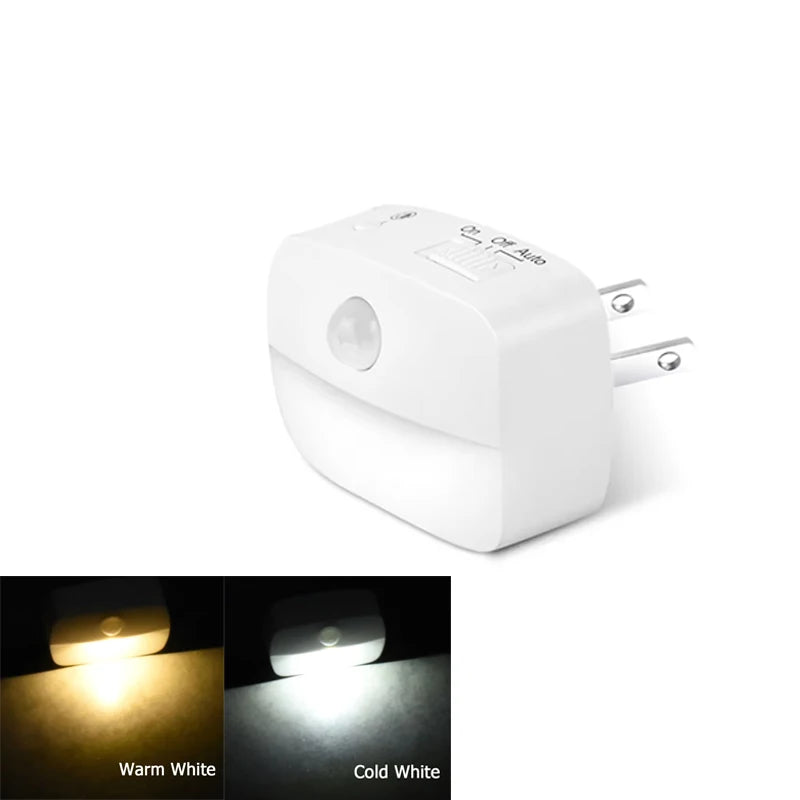 LED Night Light EU Plug In Smart Motion Sensor Light 220V Wall Lamp for Home Aisle WC Hallway Stair Kitchen Bedroom Night Lamp