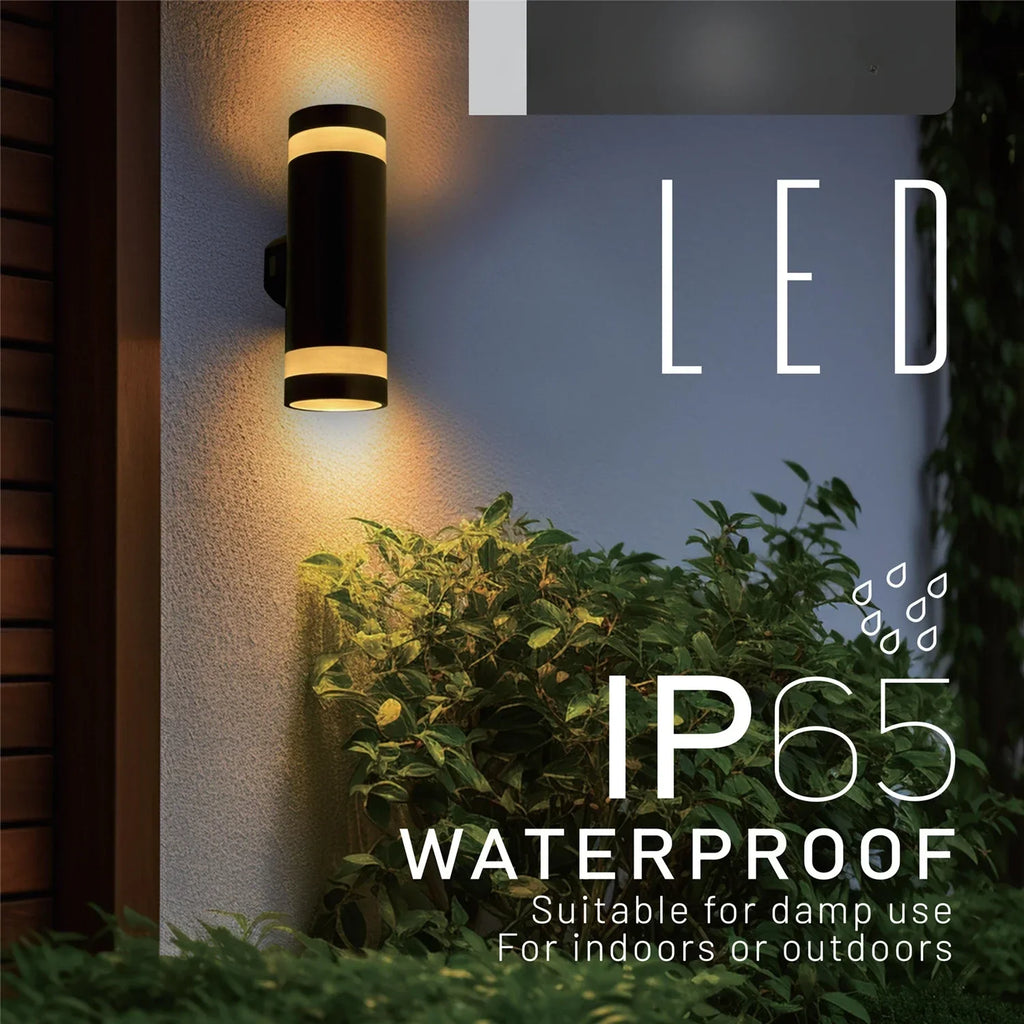 LED 18W Wall Light Fixture, IP65  Sconces for Outdoors, Up/Down Exterior  Mount Hardwired Lamp, 3CCT Color Turnable