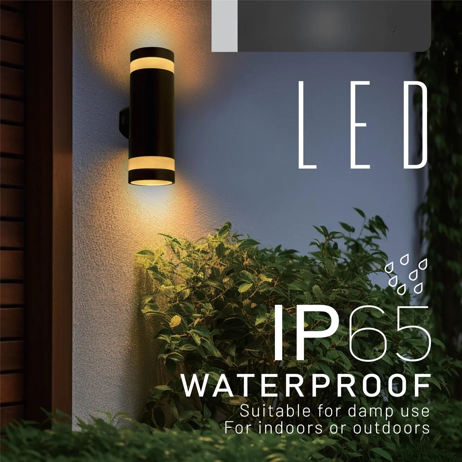 LED 18W Wall Light Fixture, IP65  Sconces for Outdoors, Up/Down Exterior  Mount Hardwired Lamp, 3CCT Color Turnable
