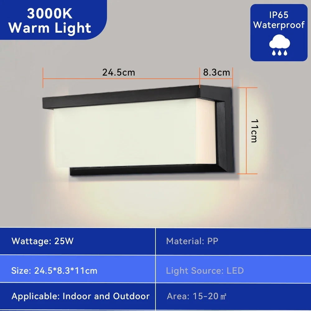 LED Wall Light Outdoor Waterproof ip65 Energy Saving Light Indoor For Garden Corridor Balcony Decor Wall Lamp