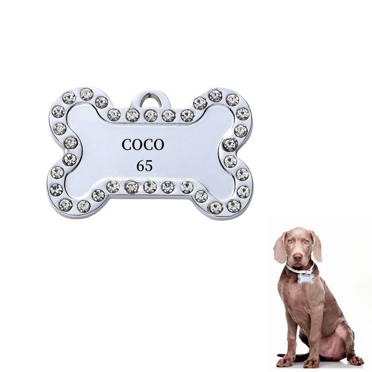 VIP Customizable Engraved Pets ID Tag for Dog Cat Bronze Nameplate Tags Personalized  Address Number Dogs Collar ID Pendant
